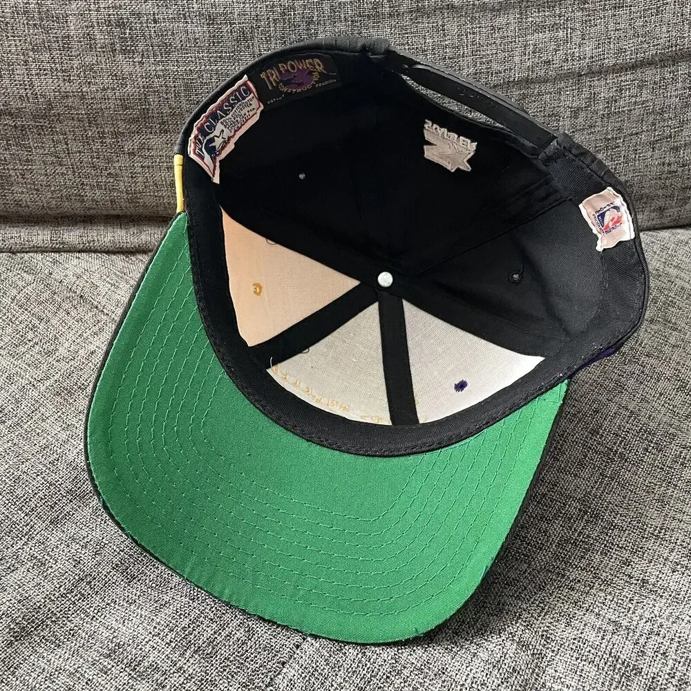 Vintage Starter Los Angeles Lakers Snapback Hat Cap Twill Color Block Embroidery